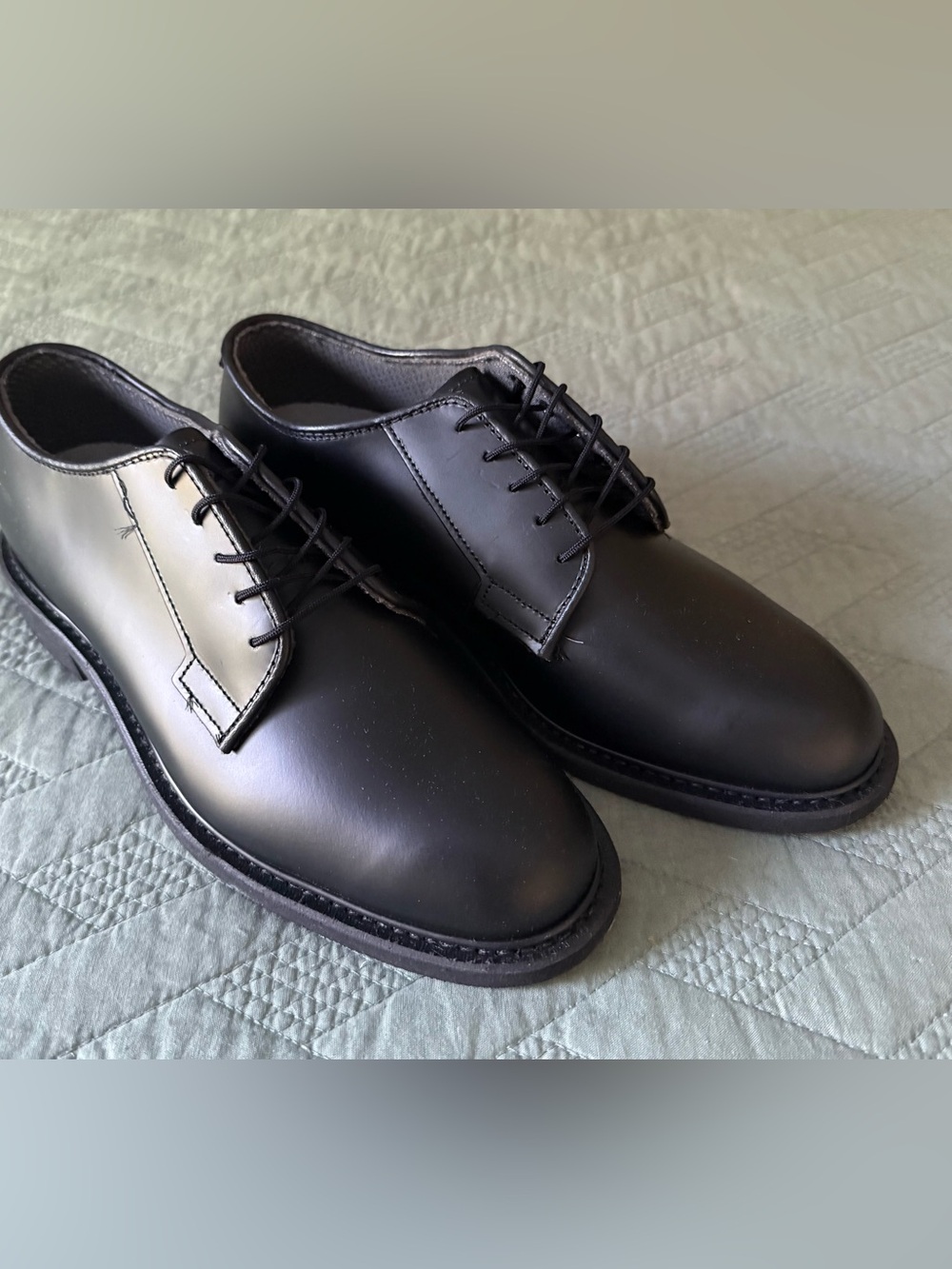 Bates E00968 black leather uniform Oxford shoes, men’s size 8.5 D